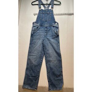 H&M denim overalls bibs youth 10 28 x 26 jean blue